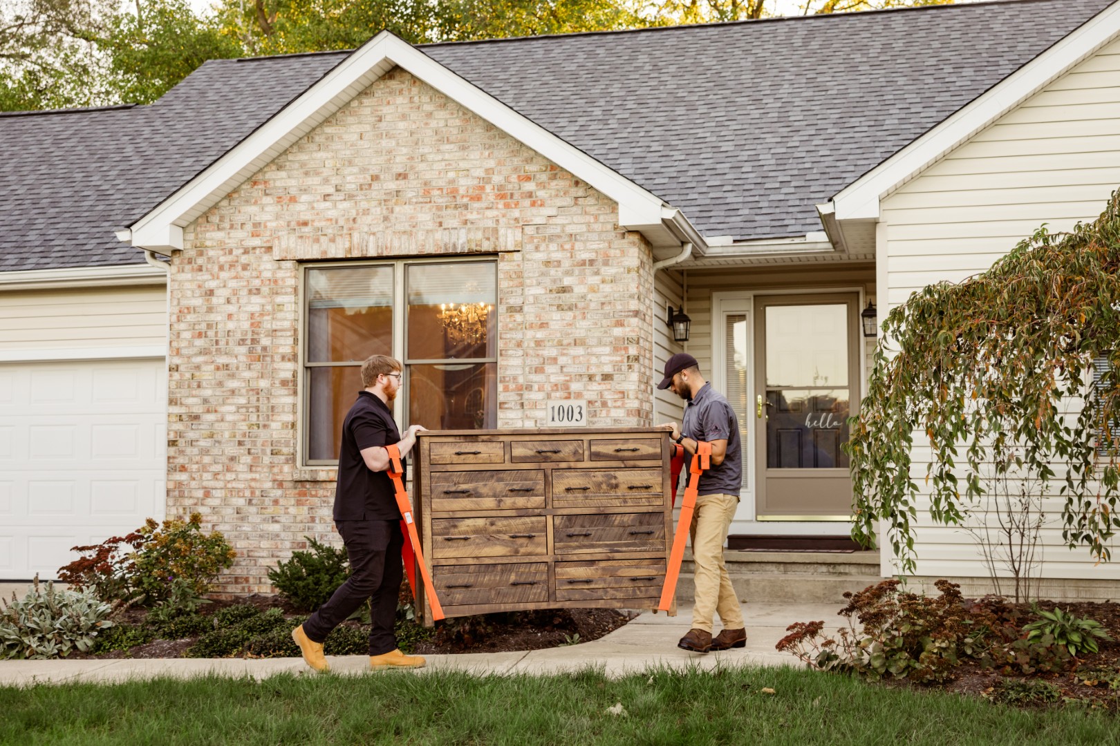 Delivery team on in-home delivery.