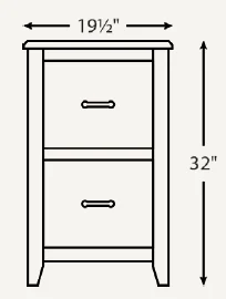 Amish Jacobsville 2dr. File Cabinet (Drowing)