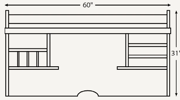 Amish Jacobsville Hutch Top