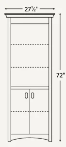 Amish Mission 24" Bookcase* (Drawing)