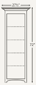 Amish Mission 24" Bookcase* (Drawing)
