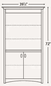 Amish Mission 36" Bookcase* (Drawing)