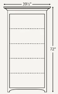 Amish Mission 36" Bookcase* (Drawing)