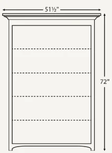 Amish Mission 48" Bookcase* (Drawing)