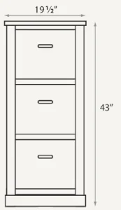 Amish Traditional Three-Drawer File Cabinet*