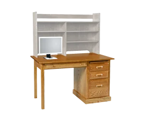 Amish Traditional Single Ped Desk