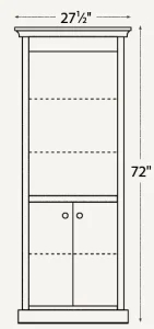 Amish Traditional 24" Bookcase* (Drawing)