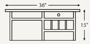 Amish Craftsman Desk Hutch Top