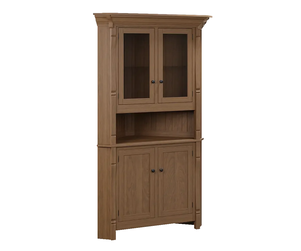 Amish Ashville Corner Hutch, Top Only