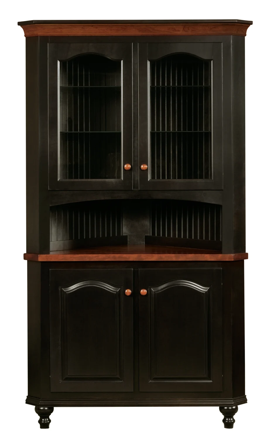 Amish Olympia Corner Hutch, Top Only Only