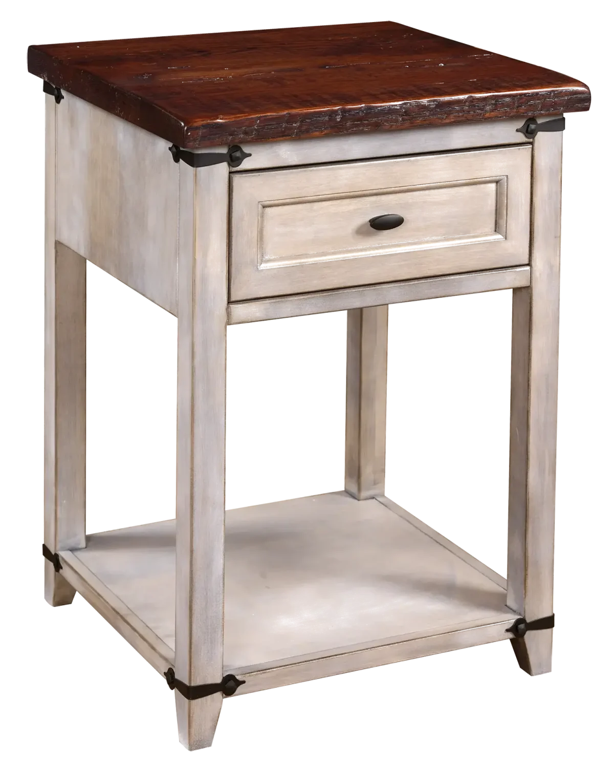 Amish Farmhouse Heritage 1 Drawer Nightstand with Shelf