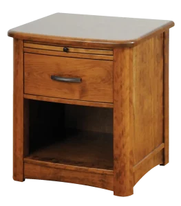 Amish Meridian Nightstand with 1 Drawer, Open Below