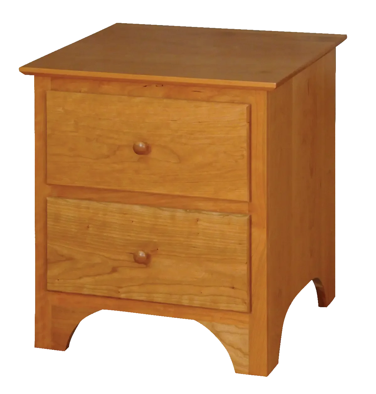 Amish Shaker Nightstand with 2 Drawer or 1 Drawer, 1 Door
