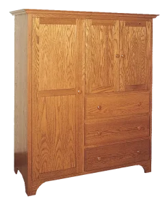 Amish Shaker Chifferobe with 5 Shelves