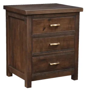 Amish Timbermill 3 Drawer Nightstand