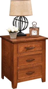 Amish Bloomfield 3-Drawer Nightstand