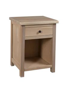 Amish Chloe 1 Drawer Nightstand with adjustable shelf