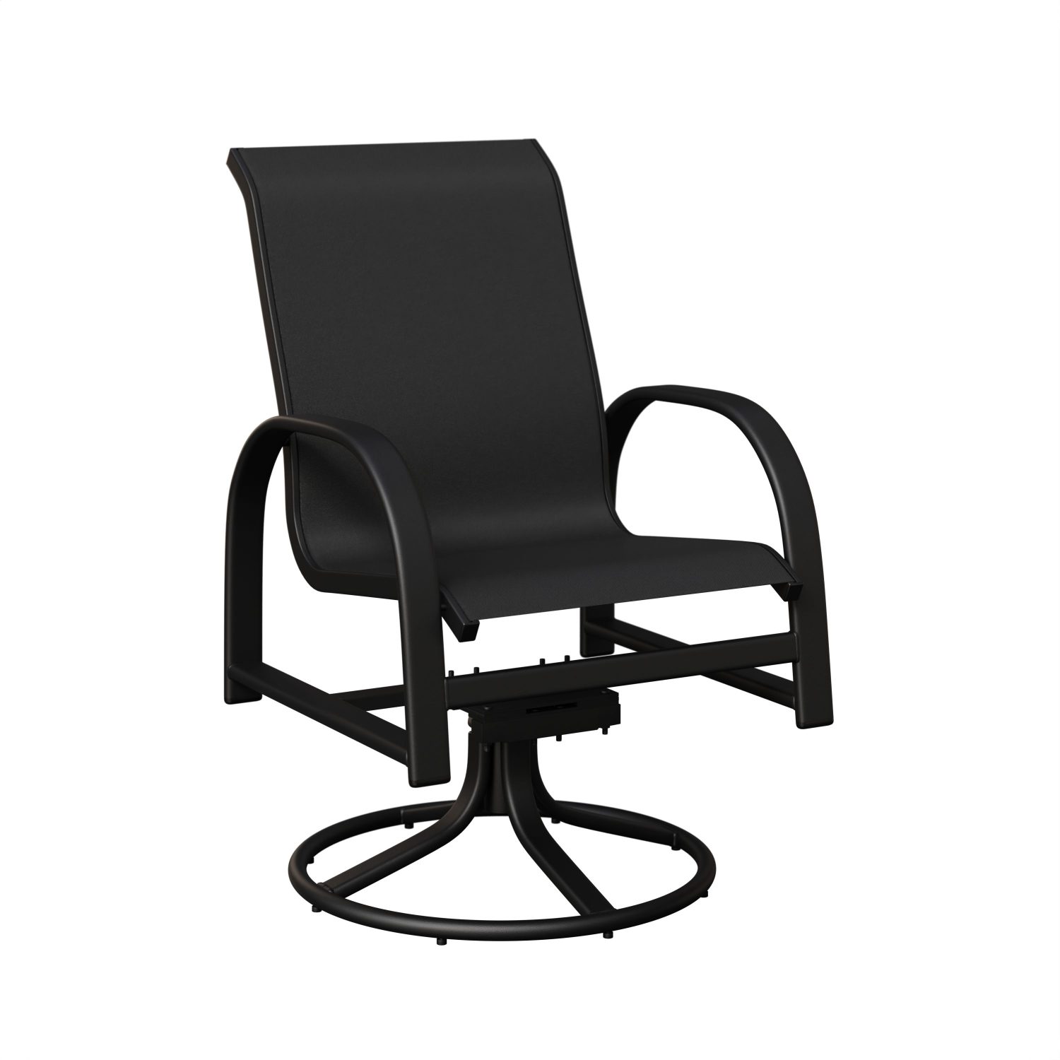 Murphy Aluminum+Sling Swivel Rocker Dining Chair by Berlin Gardens