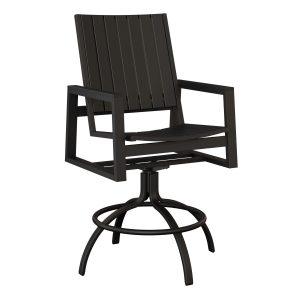 Vida Aluminum+Poly Swivel Bar Chair by Berlin Gardens