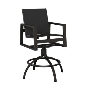 Vida Aluminum+Sling Swivel Bar Chair by Berlin Gardens