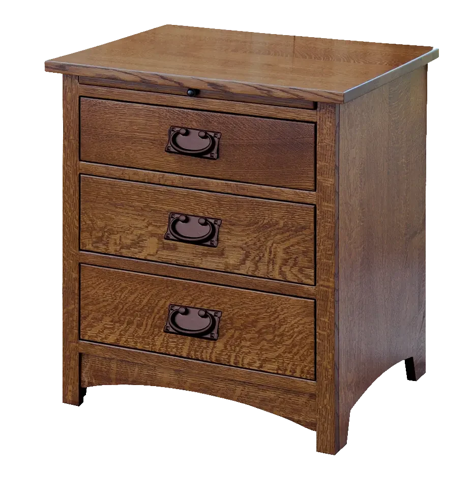 Amish Empire Mission Nightstand 3 Drawer