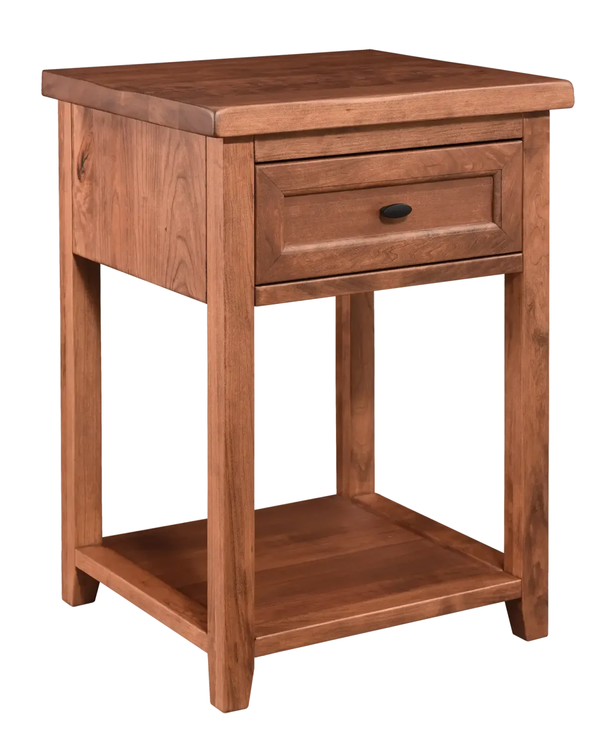 Amish Farmhouse 1 Drawer Nightstand with Shelf