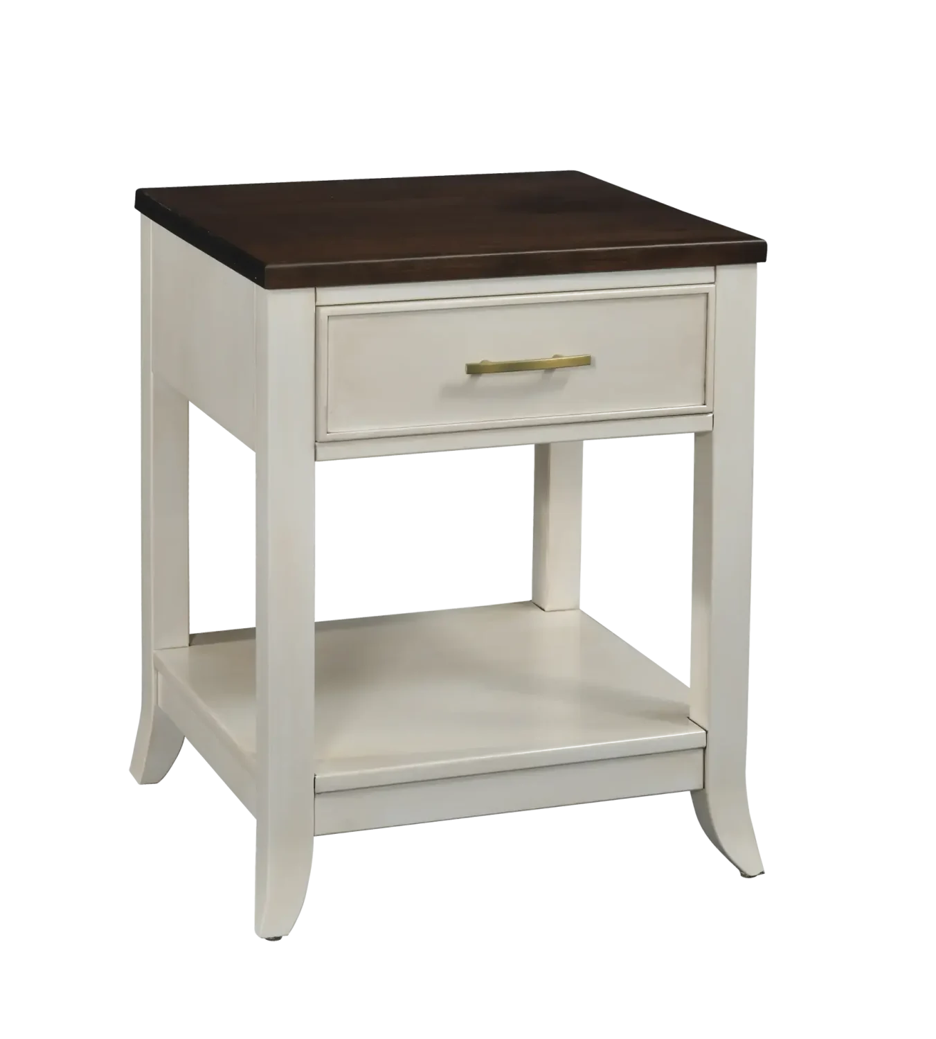 Amish Kingston Nightstand with 1 Drawer, open