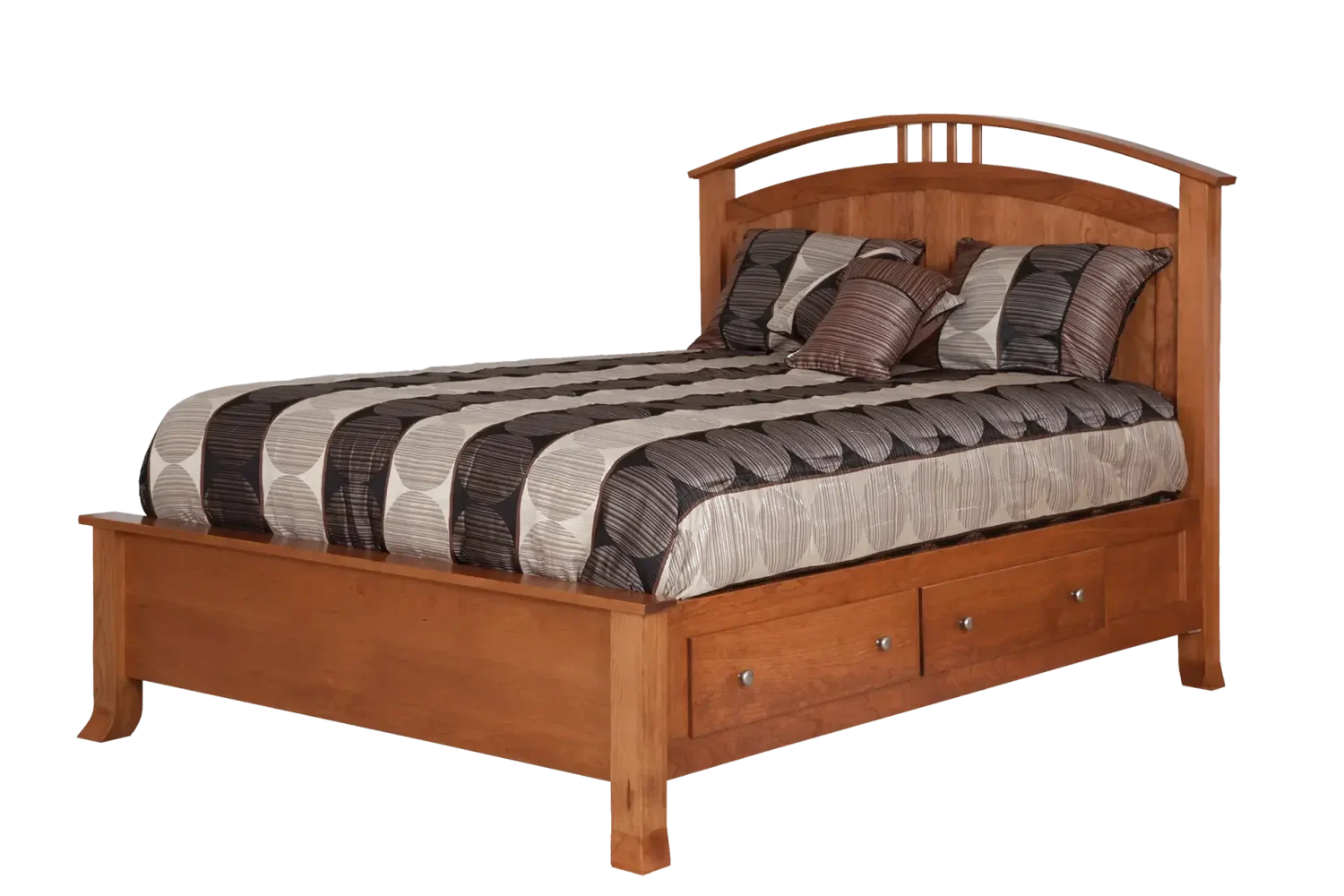 Amish Crescent Panel Bed