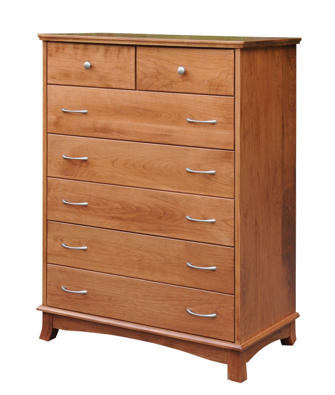 Amish Crescent 5 Drawer Chest/Deep Drawers