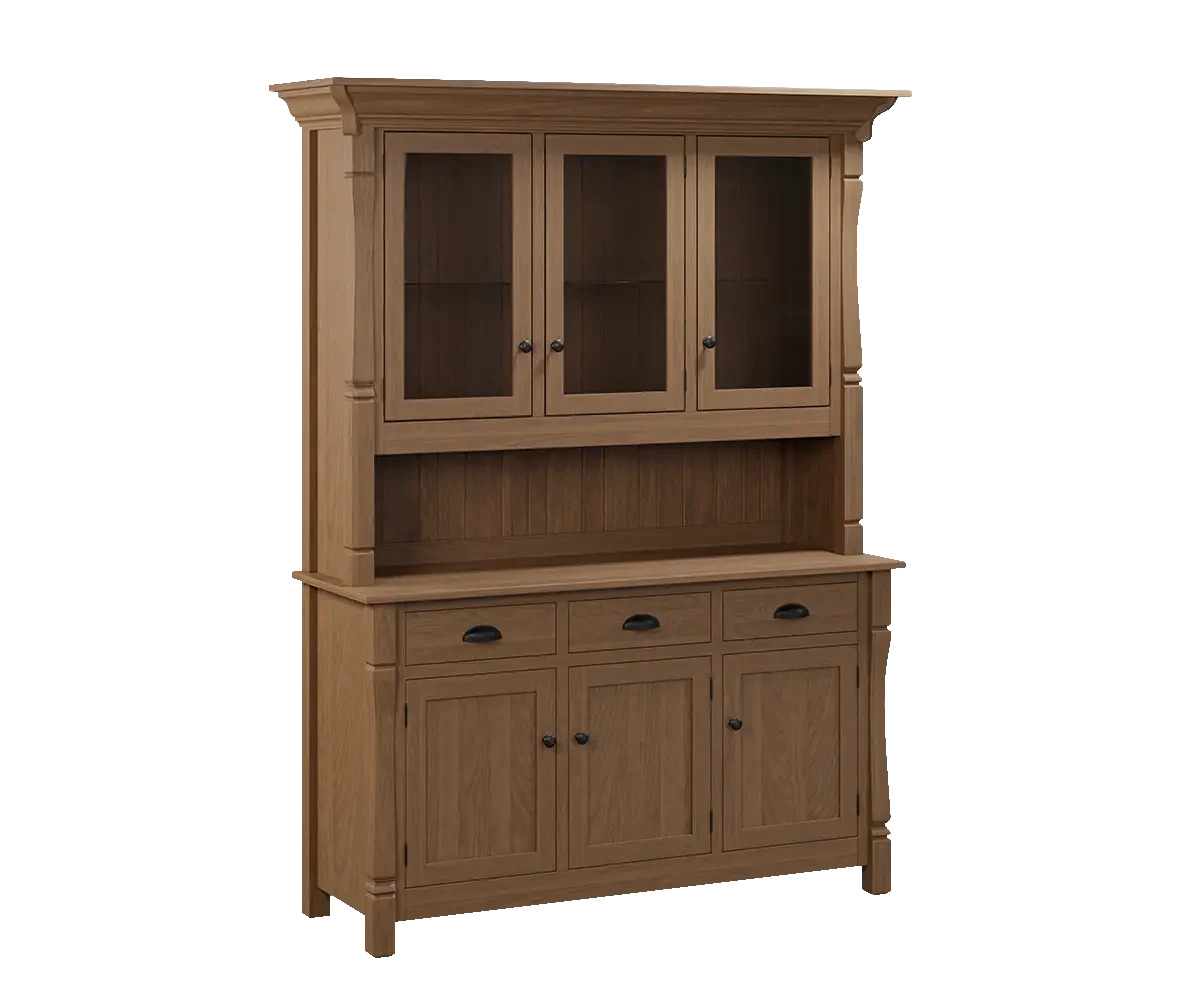 Amish Ashville 3 Door Hutch, Base Only