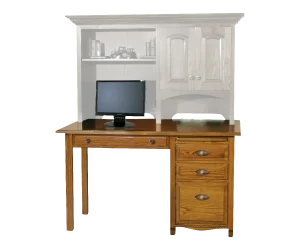 Amish Laurel Single Ped Desk