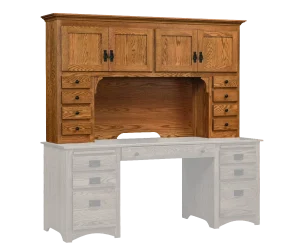 Amish Mission Hutch* for 72" Desk