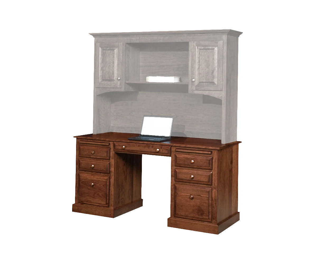 Amish Traditional Double Ped Desk