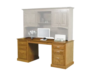 Amish Traditional Double Ped Desk