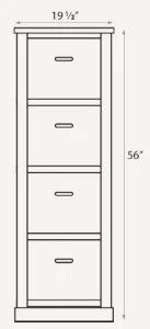 Amish Traditional Four-Drawer File Cabinet*