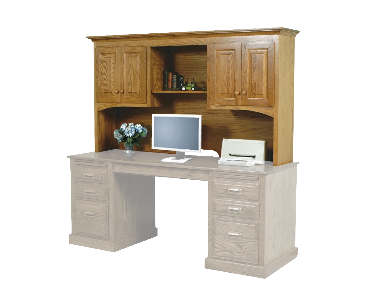 Amish Traditional Hutch* for 72" Desk (Drawing)