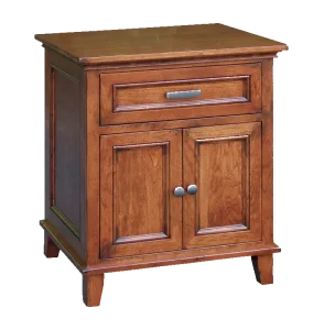 Amish Brooklyn Nightstand with 1 Drawer, 2 Doors