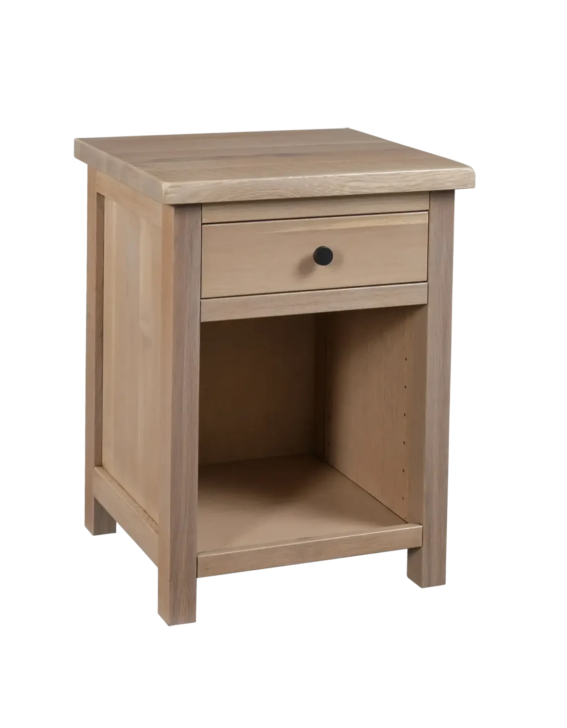 Amish Chloe 1 Drawer Nightstand with adjustable shelf