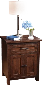 Amish Denali Nightstand with 1 Drawer, 2 Doors
