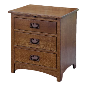 Amish Empire Mission Nightstand 3 Drawer
