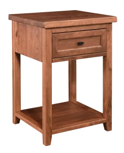 Amish Farmhouse 1 Drawer Nightstand with Shelf