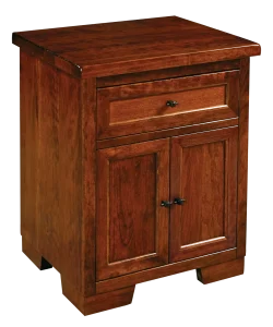 Amish Farmhouse 1 Drawer 2 Door Nightstand