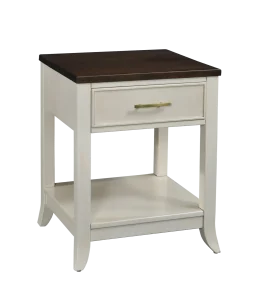 Amish Kingston Nightstand with 1 Drawer, open