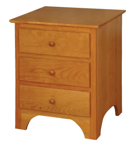 Amish Shaker Nightstand with 3 Drawer