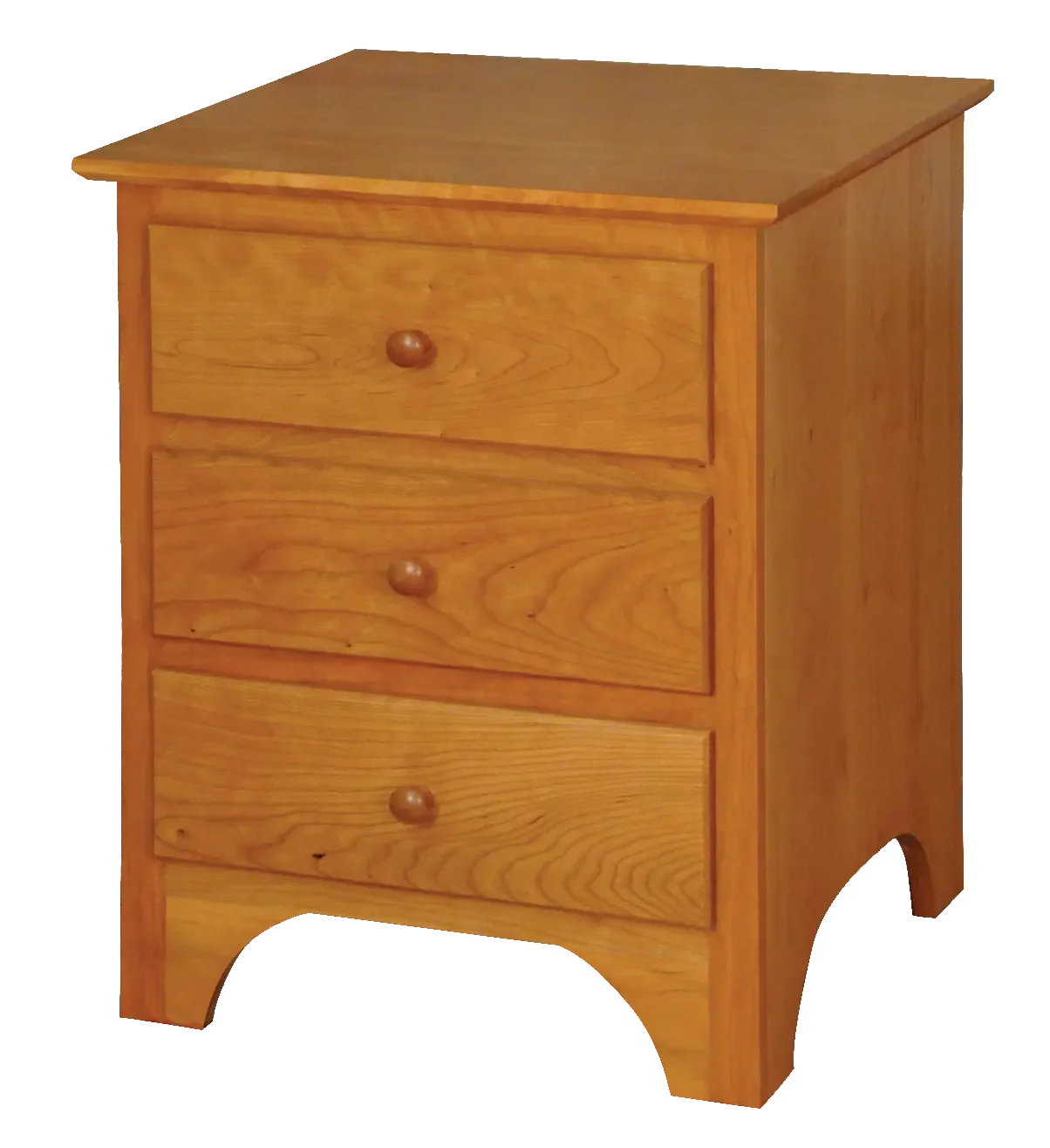 Amish Shaker Nightstand with 3 Drawer