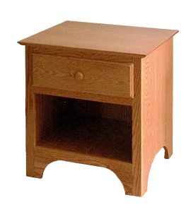 Amish Shaker Nightstand with 1 Drawer