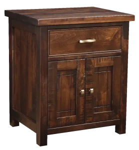 Amish Timbermill 1 Drawer, 2 Door Nightstand