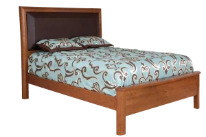 Amish Meridian Leather Panel Bed