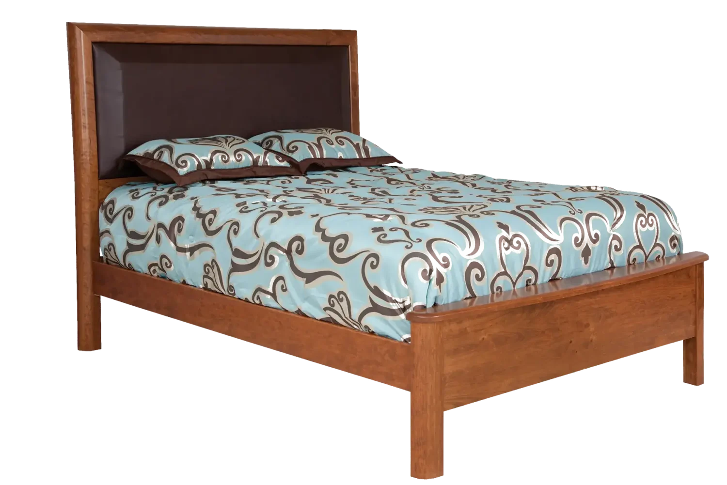 Amish Meridian Leather Panel Bed