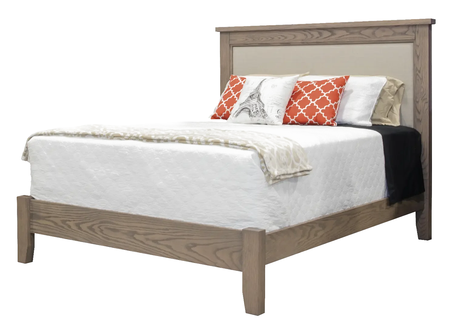 Amish Kensington Fabric Panel Bed
